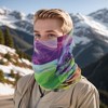 Unique Bargains Sunscreen Face Scarf Mask Purple Green 1 Pc - 2 of 4