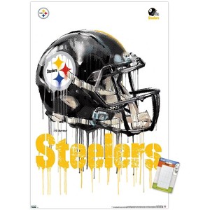 Trends International NFL Pittsburgh Steelers - Drip Helmet 20 Unframed Wall Poster Prints - 1 of 4