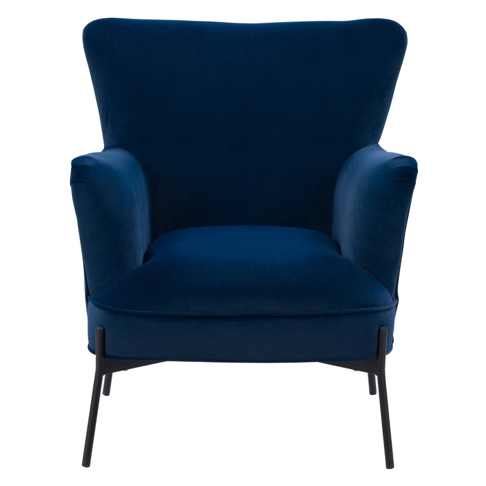 Photos - Chair CorLiving Elwood Wingback Accent  Blue  