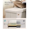 43 Inch Storage Ottoman, Foldable Velvet Bench with Flipping Lid & 660 lb Capacity, 35 Gal Storage for Living Room Bedroom - 4 of 4