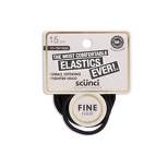 scunci Basics Comfy Elastic Hair Ties - Fine Black - 15pk