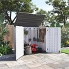 Yardgrace Outdoor Storage Cabinet Waterproof, Resin Vertical Outdoor Storage Shed For Patio Furniture, Garden Tools - 4 of 4