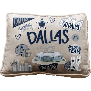 NFL Dallas Cowboys Loco Fan Canvas Decor Throw Pillow - 1 of 3