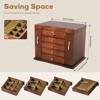 YIYIBYUS 5 Layers Portable Wooden Jewelry Storage Box with Mirror and Lock - 4 of 4