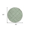 Green And Ivory Geometric Washable Indoor Outdoor Area Rug - 3 of 4