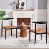 Yaheetech Set of 2 Modern Dining Chairs Armless Chairs with Metal Legs - 2 of 4