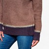 Amaryllis Women's Textured Knit Sweater Crewneck Long Sleeves Colorblock Cuffs Ribbed Hem Casual Pullover for Everyday Wear - 4 of 4