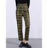 Allegra K Women's Plaid Tartan High Waisted Button Casual Pants - 2 of 4