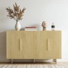 56" Modern Fluted Buffet Sideboard Cabinet with Adjustable Shelves, Large Farmhouse Credenza Accent Storage Console Table for Kitchen Dining Entryway - 2 of 4