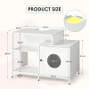 Cat Litter Box Enclosure For Bathroom, Hidden Litter Pet Washroom With Divider, Indoor Cat House For Large Cats-Cuddlewood - 4 of 4