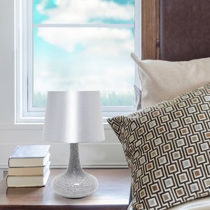 Mosaic Tiled Glass Genie Table Lamp with Fabric Shade - Simple Designs - 1 of 4