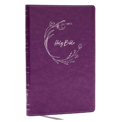 NKJV Holy Bible, Ultra Thinline, Purple Leathersoft, Red Letter, Comfort Print - by  Thomas Nelson (Leather Bound)