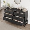6 Drawer Dresser for Bedroom, 52"W Wooden Chest of Drawers with Metal Legs, Clothes Storage Organizer, Dresser TV Stand for Hallway - 2 of 4