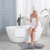 WOWOW Single Handle Freestanding Tub Faucet with Hand Shower in Brushed Nickel - 3 of 4