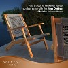 Balkene Home 63634 Vega Natural Stain Outdoor Chair – Acacia Wood, Woven Web Seat, Mid-Century Reclining Armchair for Patio, Garden, Deck – Navy Blue - 4 of 4