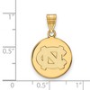 Black Bow Jewelry 10k Yellow Gold North Carolina Tar Heels NCAA Medium Pendant - 2 of 3