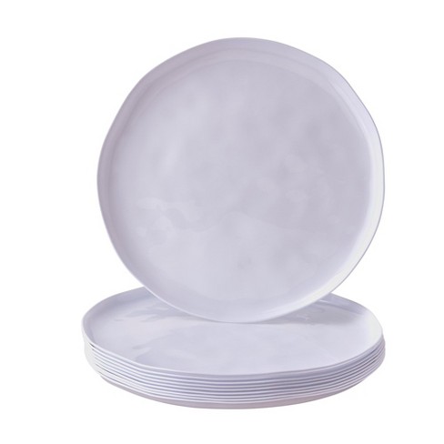 Silver Spoons Elegant Disposable Plastic Plates For Party, Heavy