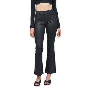 Women's Coated Stretch Flare Jeans - HIDDEN - 1 of 4