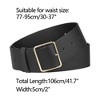 Allegra K Women's PU Leather Metal Pin Buckle Dress Pants Wide Belts - 3 of 4
