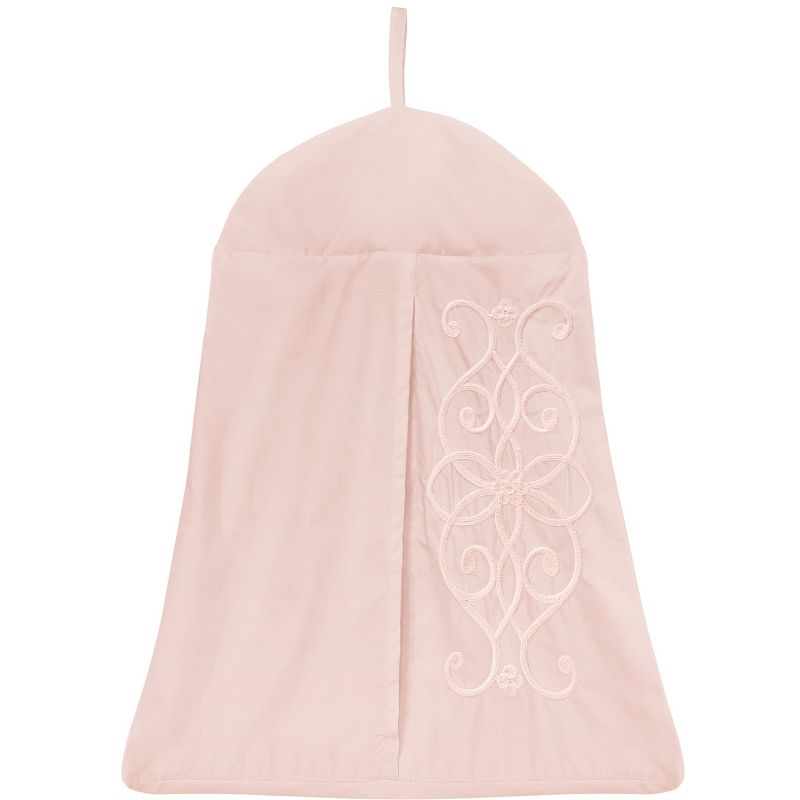 Sweet Jojo Designs Girl Baby Crib Bedding Set - Bohemian Collection Solid Blush Pink 4pc, 6 of 8