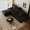 MAYEERTY 106" Modular Sofa Black - 106", Corduroy, Double-Layer, Detachable Cushions, No Assembly, for Living Room - 2 of 4