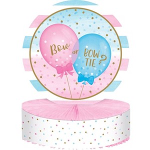 Gender Reveal Balloon Centerpiece, Gold Pink Blue