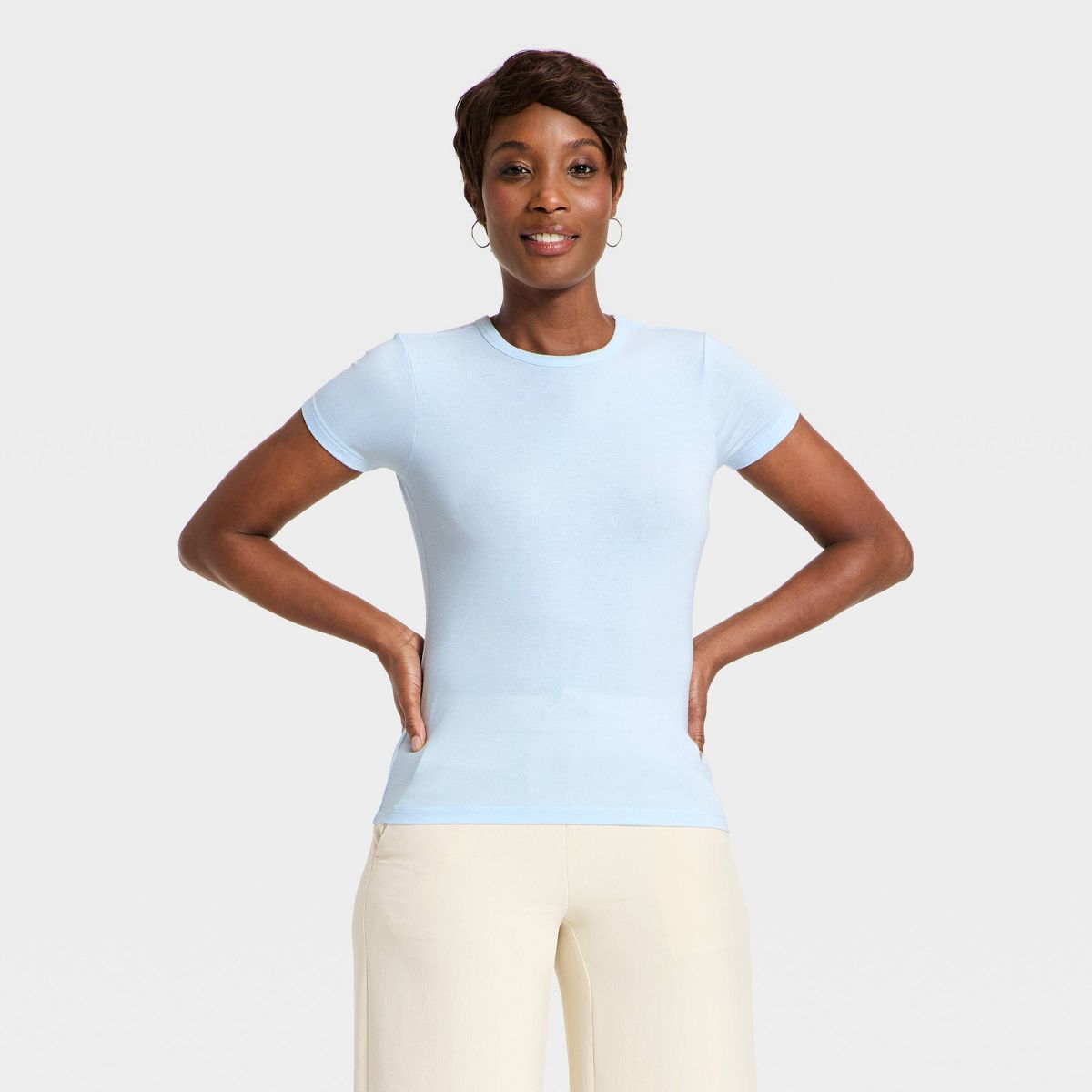 Women's Short Sleeve Fitted Modern Jersey T-Shirt - A New Day™ - thumbnail 8