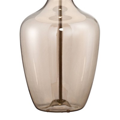 Ania 31" Tall Champagne Glass Table Lamp with Off-White Shade