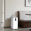 SEVOBAL Indoor Trash Cans Slim Bathroom Trash Can with Lid Soft Close, 2.5 Gallon Stainless Steel Garbage Can Small Trash Bins, White, 13"*7.4"*15" - 2 of 4