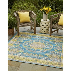 Unique Loom    Outdoor Traditional Cahuita Area Rug - 1 of 4