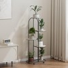COZONY Tall Metal Plant Stand with Wheels, 4 Tier Indoor Outdoor Flower Display Shelf - 2 of 4
