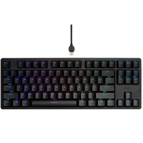 Monoprice Tkl Keyboard - Cherry Mx (red), Rgb Backlit, Usb C, Programmable Macros, Full N‑key Rollover, Switches, : Target