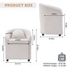 Single Chenille Upholstered Dining Armchair with Back Cushion & Universal Wheels,Modern Wingback Style,24"W x 22"D x 30"H-The Pop Home - 4 of 4