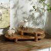 Mango Wood Pedestal Tray (Set of 2) - 2 of 3