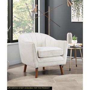 Grungis Chenille Accent Chairs,Living Room Chairs with Stitched Back and Solid Wood Legs,Comfy Chairs for Living Room,Bedroom - 1 of 1
