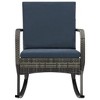 vidaXL Modern Outdoor Garden Rocking Chair - Durable Poly Rattan Material - Comfortable Cushions, Easy Assembly, Ergonomic Design - Anthracite - 2 of 4