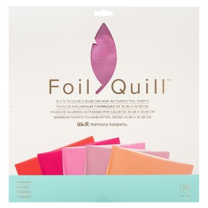 We R Foil Quill 12"X12" Foil Sheets 15/Pkg-Flamingo-3 Each Of 5 Colors - 1 of 3