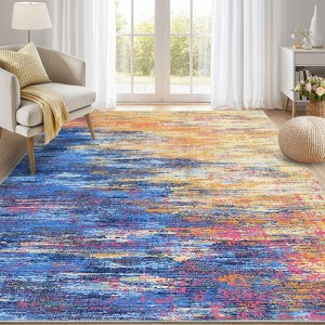 Modern Abstract Area Rug Non-Slip Washable Carpet - 1 of 4