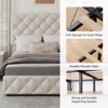 Upholstered Queen Platform Bed Frame with 4 Storage Drawers, PU Leather with Button Tufted, Wooden Slats Support, No Box Spring Needed, Noise-Free - 3 of 4