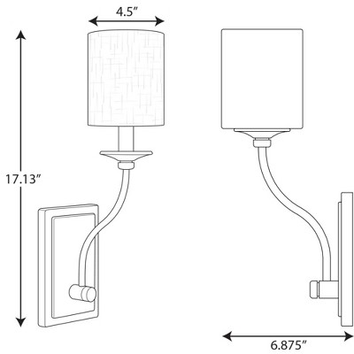 Elegant Bonita Polished Chrome Wall Sconce with Summer Linen Shade