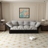 Lycvki 74.8" Queen Pull Out Sofa Bed, 3-in-1 Convertible Sleeper Tufted Sofa with 2 Soft Pillows - 2 of 4
