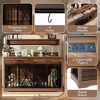 Kumasinova 38"/55.1" Dog Crate with 2/3 Storage Drawers(&Shelf),Dog Kennel Indoor Side Table with Sliding Door/2-Door for Medium Dogs/Large Dogs - 3 of 4