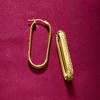 Ross-Simons Italian 14kt Yellow Gold Diamond-Cut Paper Clip Link Hoop Earrings - 3 of 4