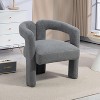 TiramisuBest Set of 2 Counter Height Swivel Barstools, 26in H Seat Height, Upholstered Fabric in Ivory, Wood & Fabric Beige Bar Stools - 2 of 4