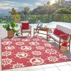 Disney by Gertmenian 6'5"x9'6" Mickey Mouse Maritime Flatweave Indoor Outdoor Accent Rug Red: Durable Polypropylene, Woven Texture - 4 of 4