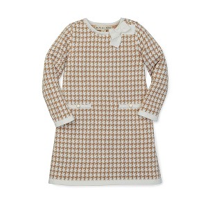 Hope & Henry Girls' Organic Cotton Bow Detail Sweater Dress, Kids - 1 of 4