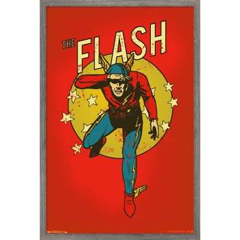 Trends International DC Comics - The Flash - VIntage Framed Wall Poster Prints