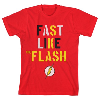 Fast Like the Flash Youth Red Graphic Tee