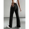 Womens Soft Knit Wide Leg Lounge Pants Casual Relaxed Comfy Loose Ribbed Pajama Pants - 4 of 4