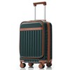 Whisen 3-Piece Luggage Sets, 20"/24"/28" ABS Hard shell Luggage with Spinner Wheels, front opening design - 2 of 4